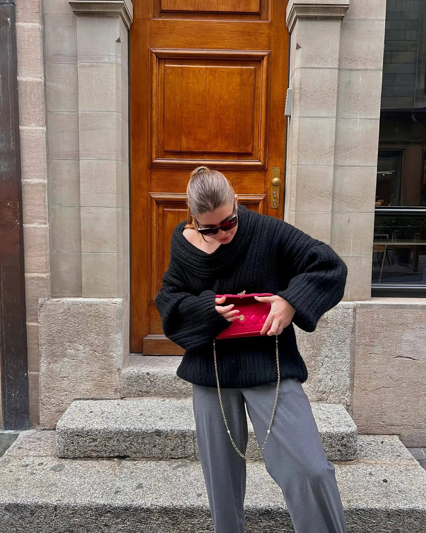 Knit Sweater Pullover For Women Loose Off-Shoulder Ribbed Long Sleeve Fashion Streetwear Knitwear Casual Autumn Sweater