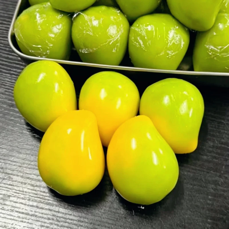 Handmade Crispy Mango Squishy Stress Ball Crunchy Squeeze Fidget Toy Round