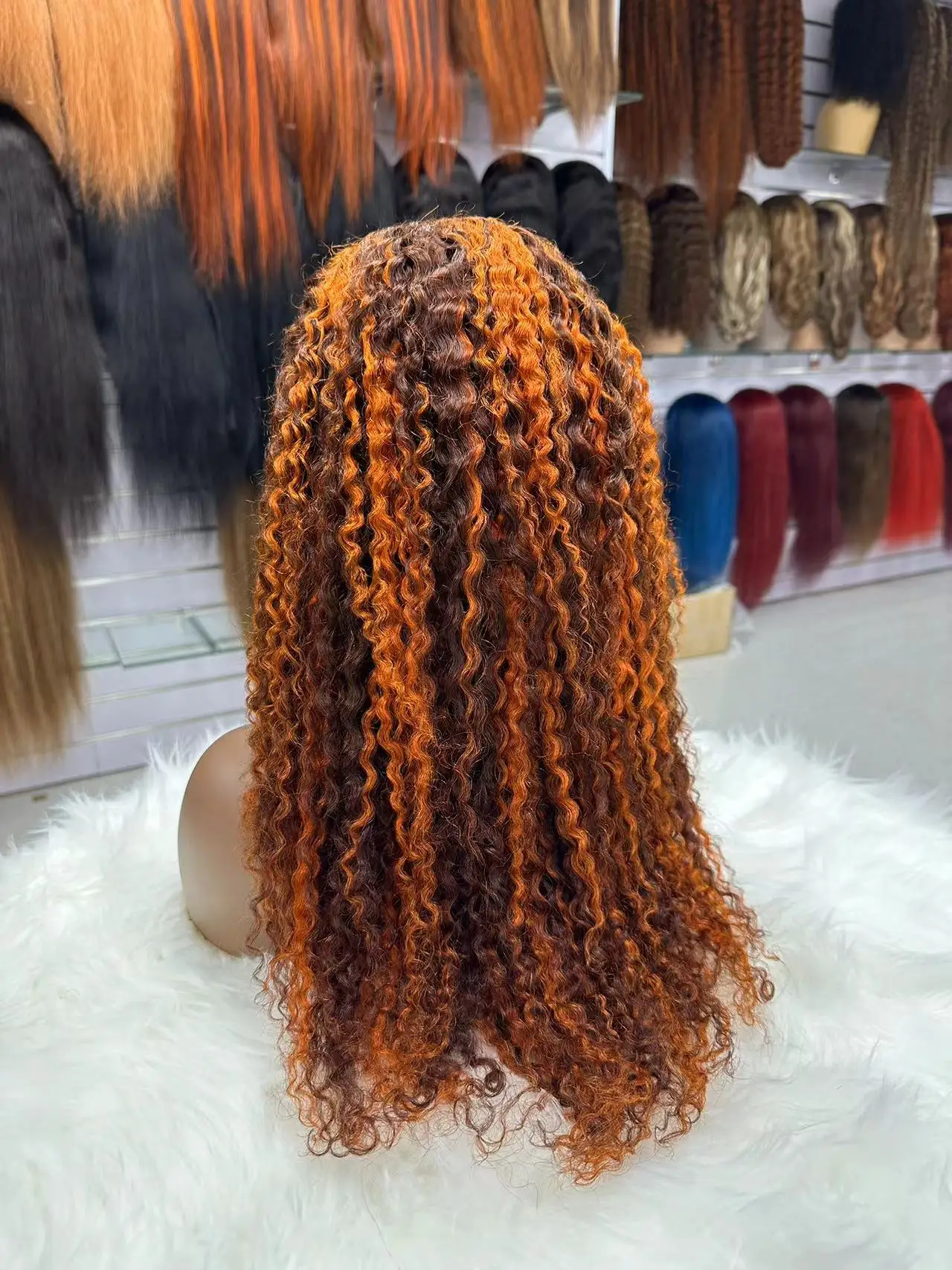 Parrucche con frontale in pizzo HD, densità 250% P4/350, capelli umani con baby hair, 13x4, ricce e crespe, per donne._voghion.com