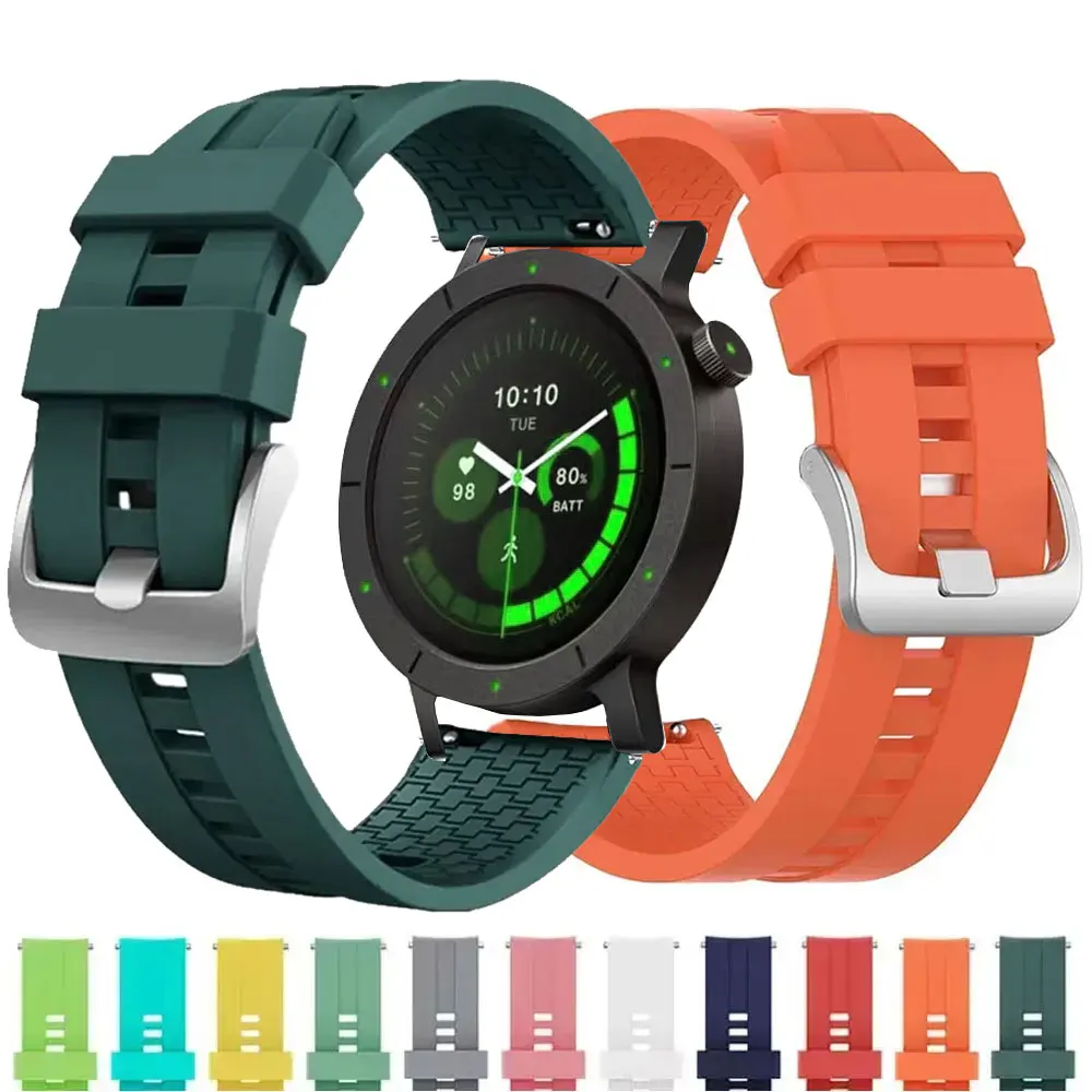Silicone Breathable Sport Band for Smartwatches - 22mm Universal Fit