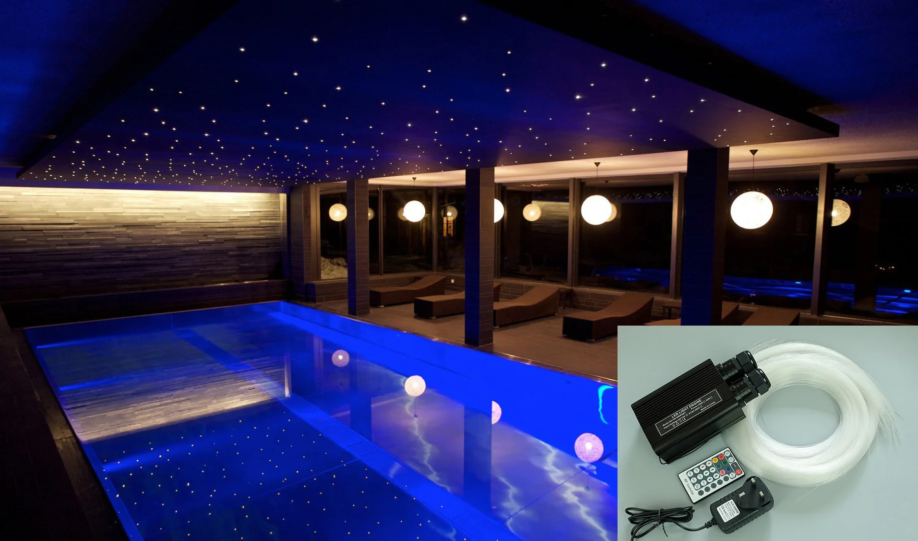 Colorful Star Sky Fiber Optic Light Kit Decoration Optical Fibre Ceiling Roof Dual Output RGBW LED Remote Control Night Lamp New