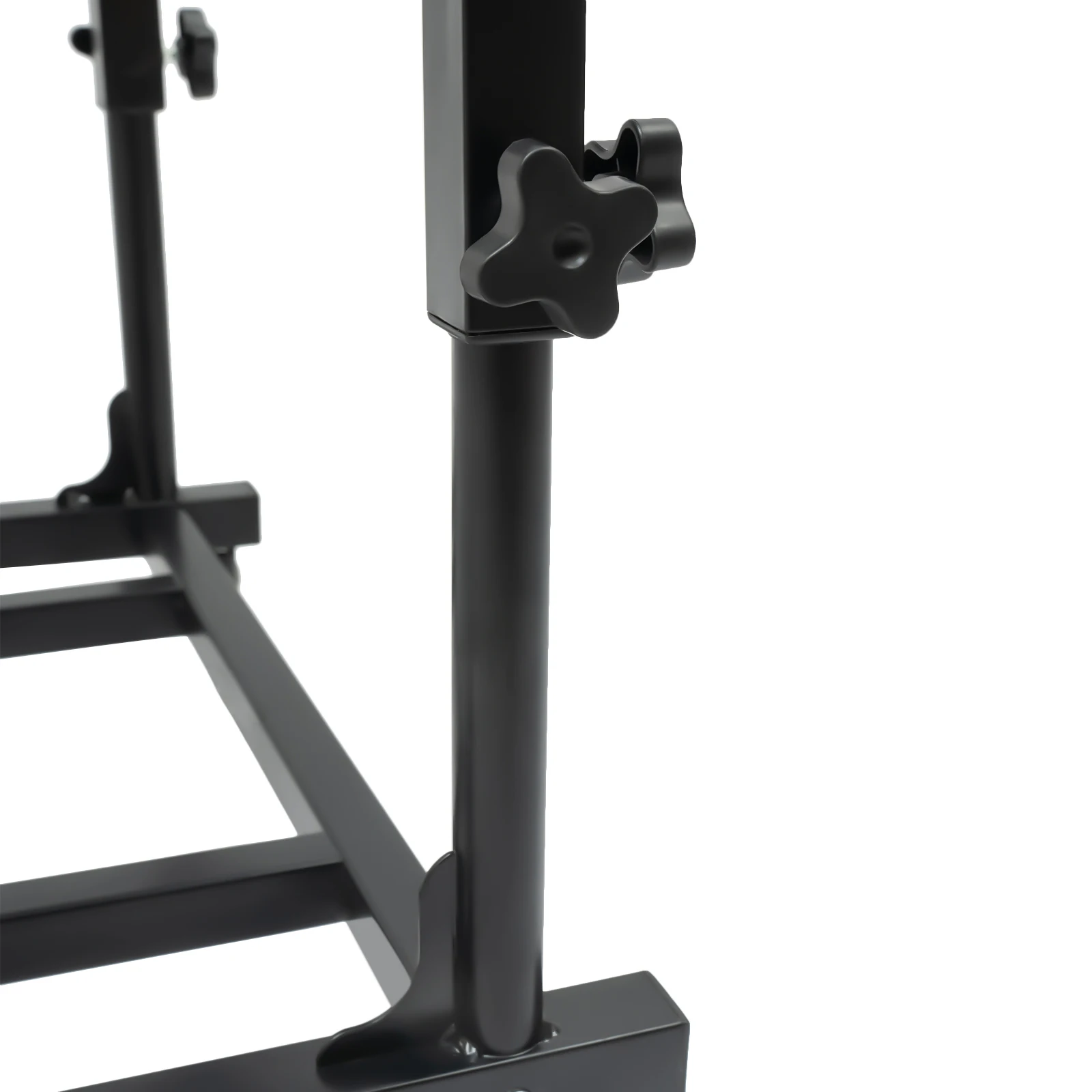 Mobile Stand Up Lectern Podium Ironwork Height Adjustable Desk with Wheels Podium Black Portable