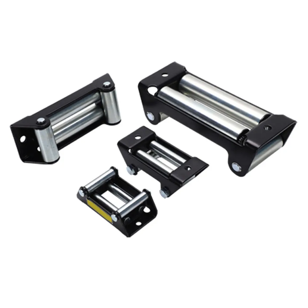 Heavy Duty Premium ATV Roller Fairlead Winch Roller Fairlead ATV UTV 4 Way Cable Lead Guide 2000LB Bolt Pattern OffRoad 1pcs electric winch