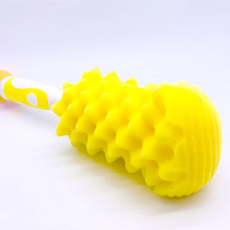 Baby Sponge/Nylon/Silicone Bottle Brush 360 Degree Rotation Cleaning Brushes Set
