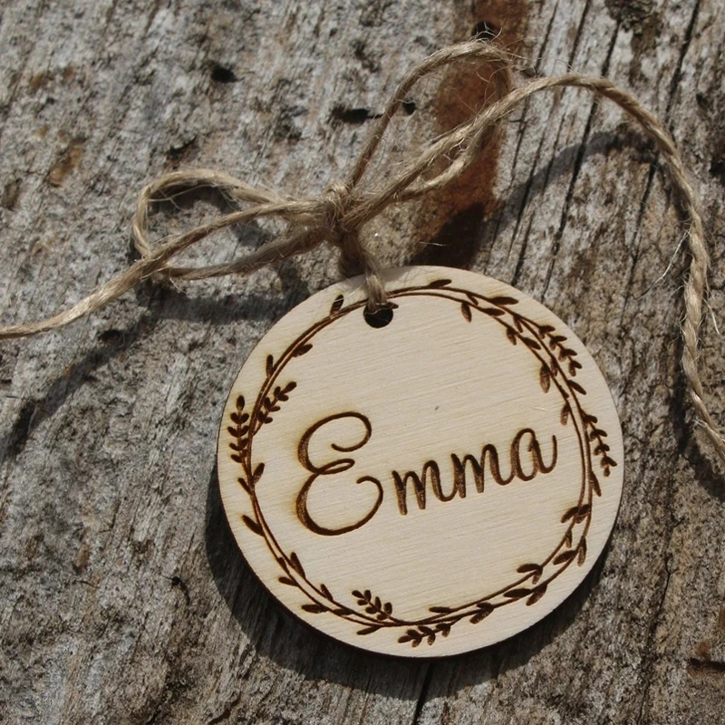 Personalized Wedding Wooden Wood Name Tags Wedding Decoration Dining Table Arrangement Plan Unique Party Gift Tab