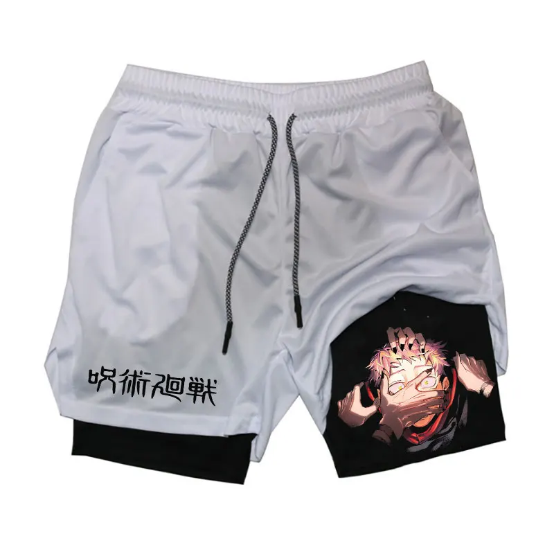 Men Running Shorts Summer Sportswear Short Pant 2 In 1 Training Workout Male Gym Fitness Sport Shorts 6
