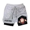 Men Running Shorts Summer Sportswear Short Pant 2 In 1 Training Workout Male Gym Fitness Sport Shorts 6