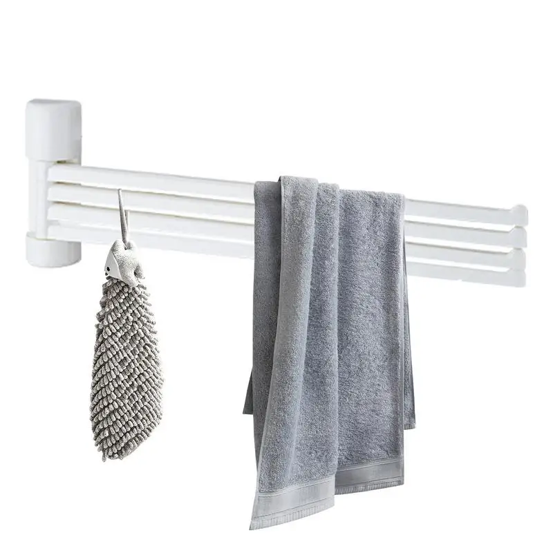 

Wall Mounted Towel Rack Wall Mounted Towel Holder Rack Free Rotation Towel Rack Storage Organizer For Closet Outdoor Poolside