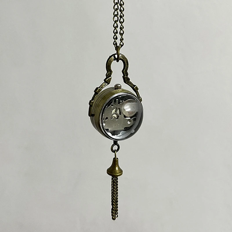 Vintage Cute Small Ball Quartz Pocket Watch for Men Women