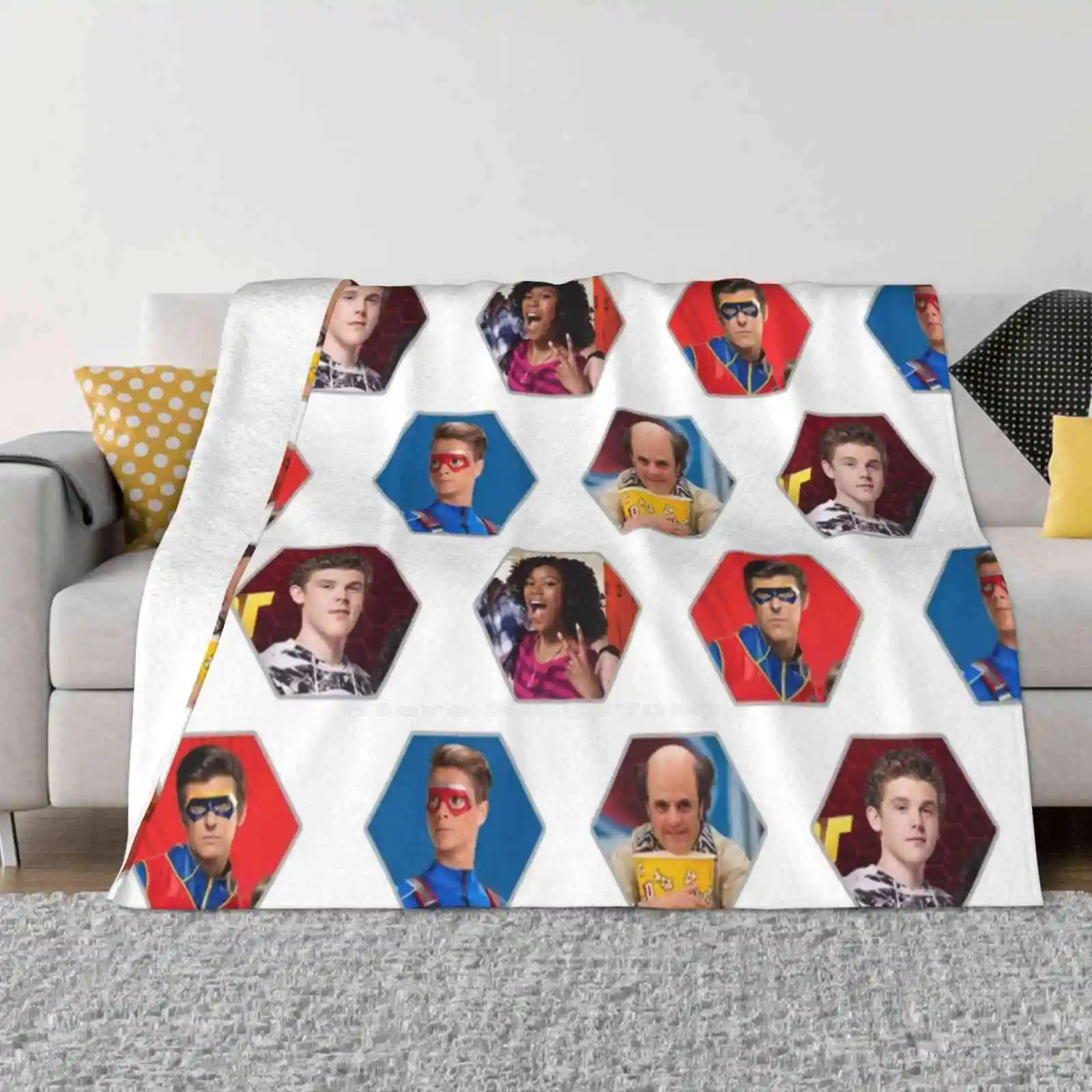 

Henry Danger-Hexagon Soft Warm Throw Blanket Henry Danger Edit Fanart Hexagon Pictures Jace Norman Cooper Barnes Captain Man