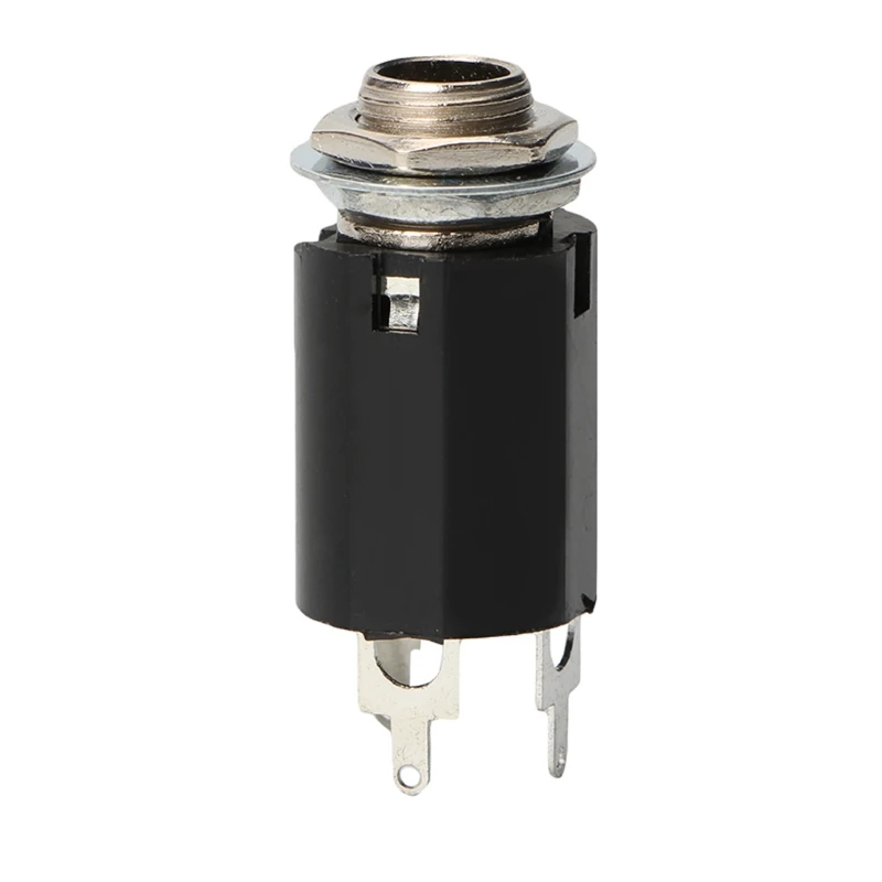 

Новый 1 шт. Черный гитарный концевой разъем 6.35 вход для любого выхода звукоснимателя гитары