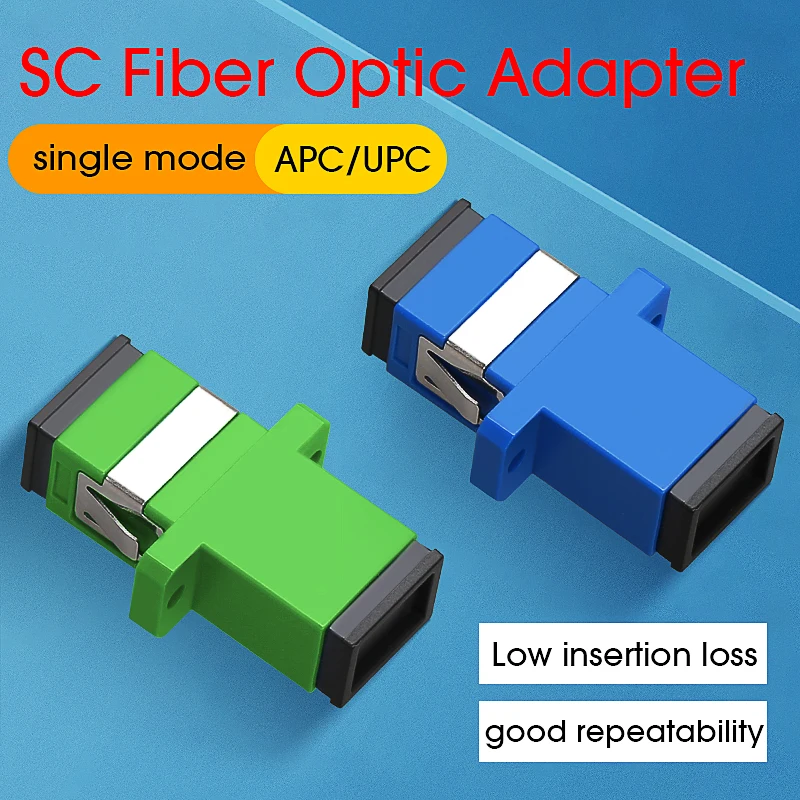 

100 шт./лот волоконно-оптический соединитель Адаптер SC/UPC SM фланец одномодовый Simplex SC-SC/ APC соединитель