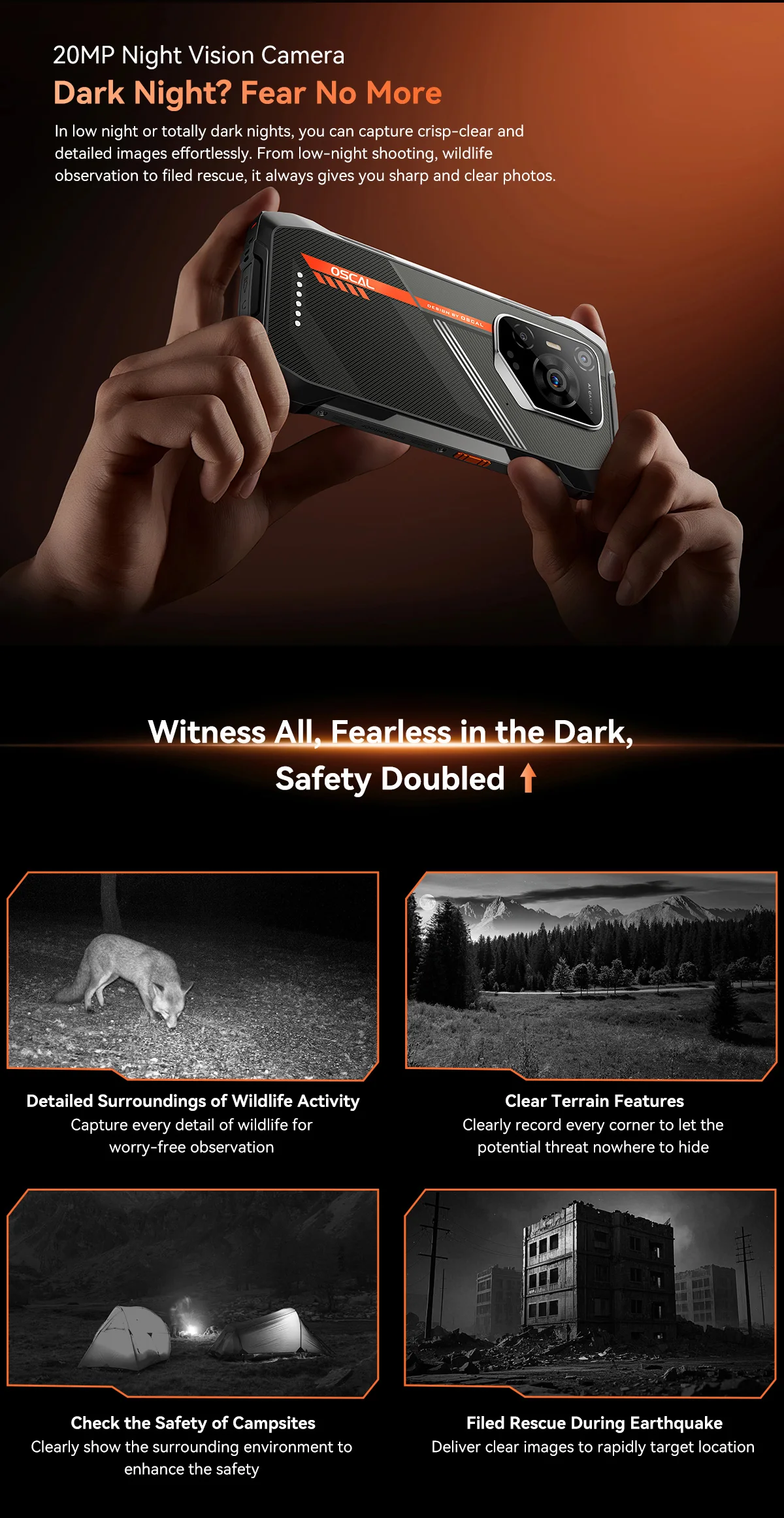 OSCAL PILOT 3 Rugged Smartphone [No EU Charger] 36GB (12+24) + 256GB Android 15 6.78" 7500mAh 50MP+32MP+20MP 120Hz 33W  NFC