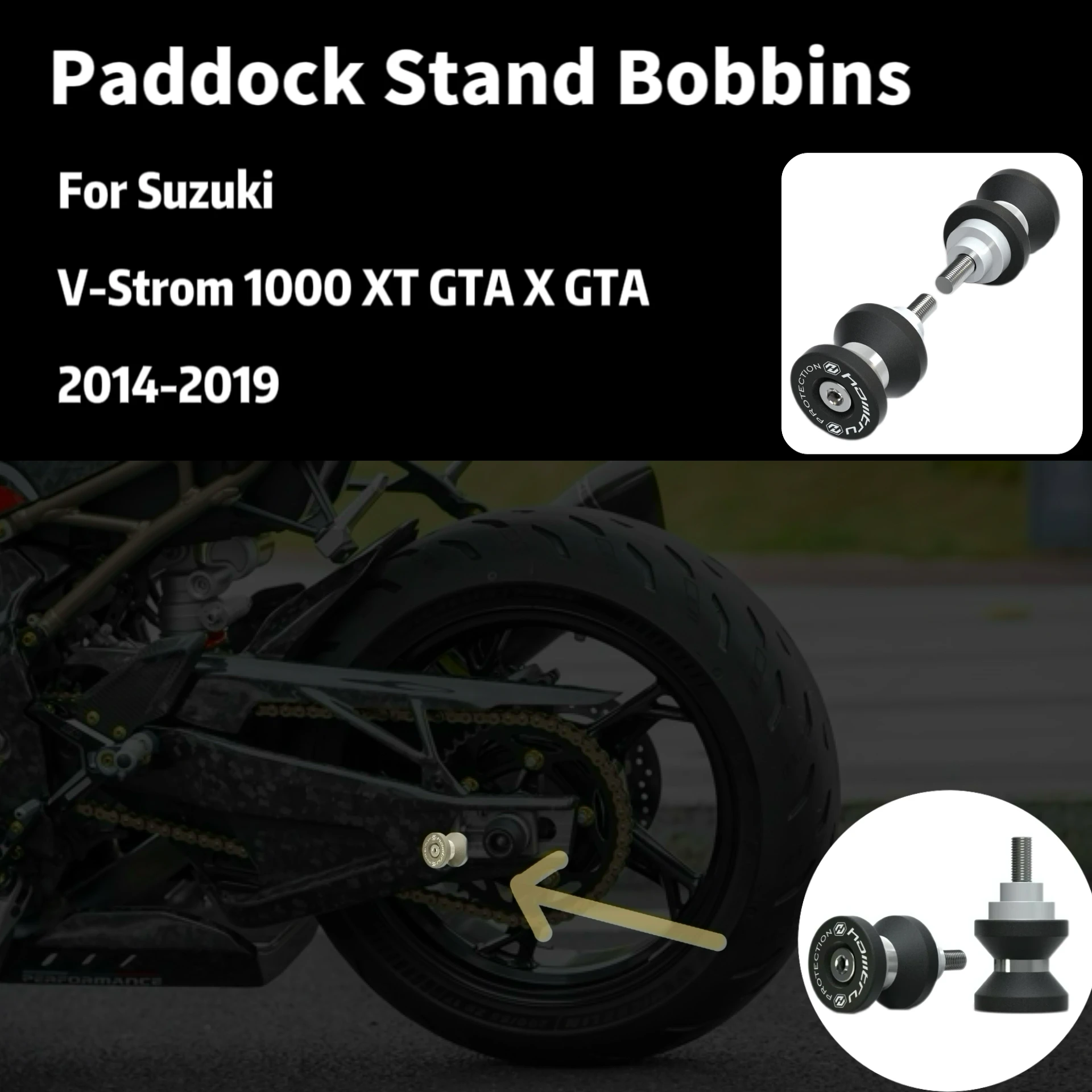 Paddock Stand Bobine Per Suzuki V-Strom 1000 Xt Gta X Gta 2014-2019 Accessori Motos Per La Protezione