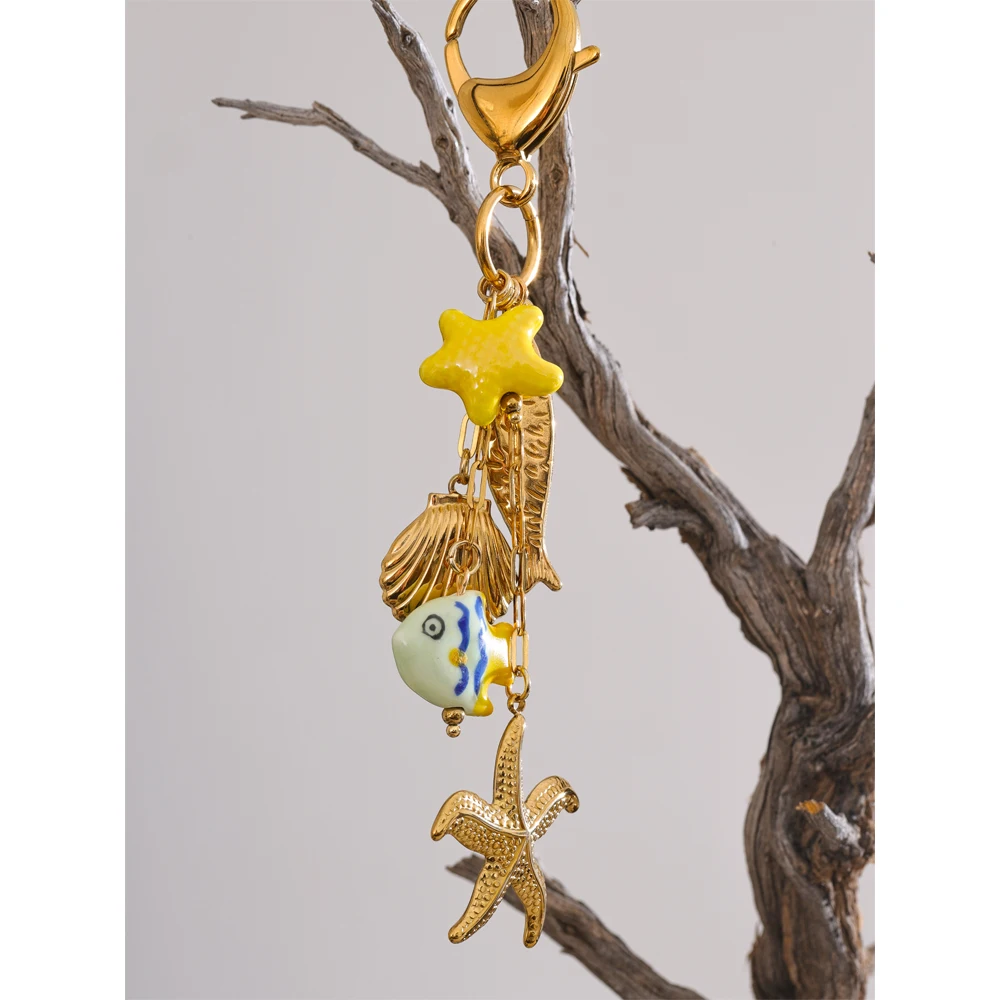 Yhpup Ceramic Jewelry Car Key Accessories