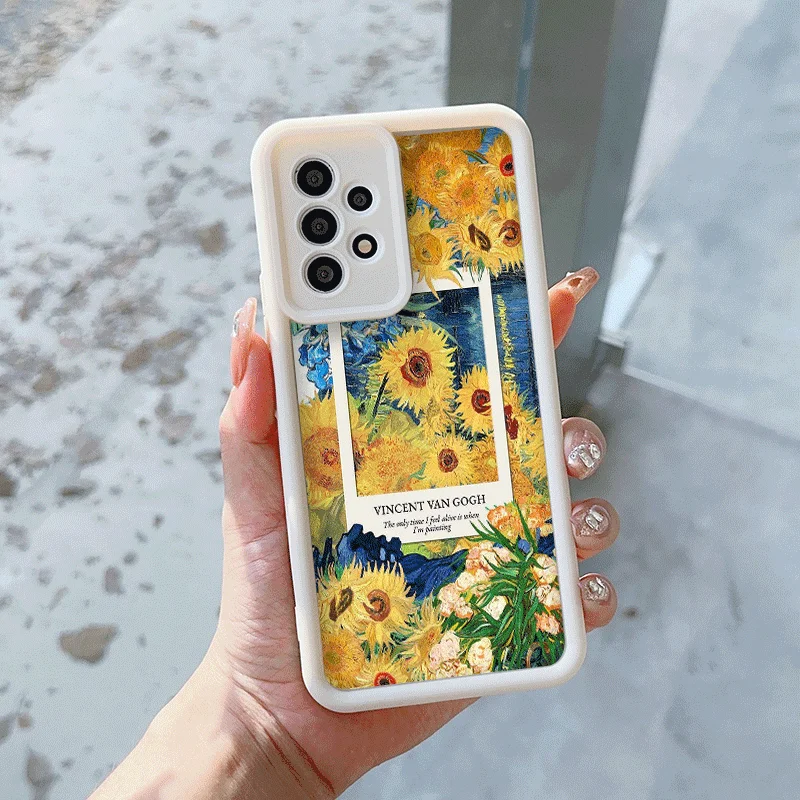 Van Gogh The Starry Night Sunflowers Art Print Phone Case Cover