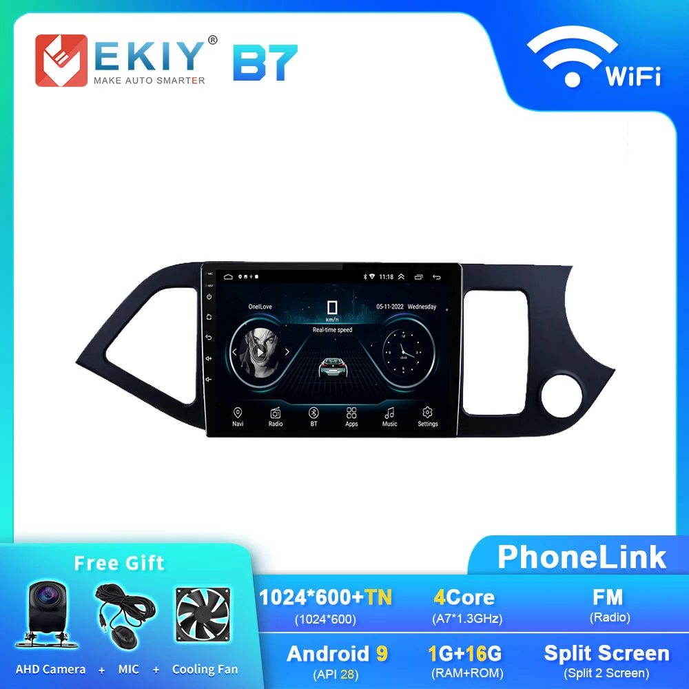 EKIY Q7 Android 10 Car Radio For KIA Picanto Morning 2011 - 2016 Stereo Multimedia Player Navi Autoradio 1280*720 2din Carplay portable video player for car Car Multimedia Players