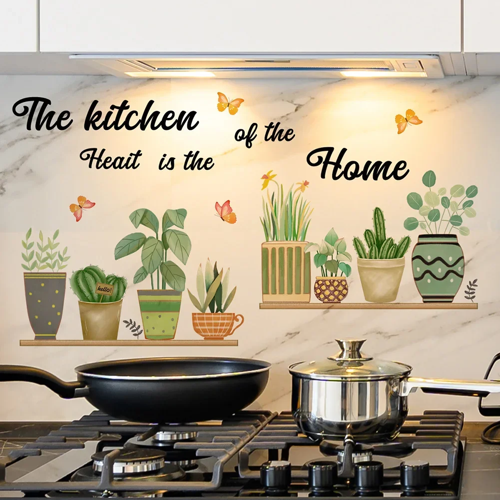 Cartoon Pattern Wall Stickers DIY Cafe Restaurant Living Room Home Decoration Self-adhesive Kitchen Decorative Stickers 30*60cm