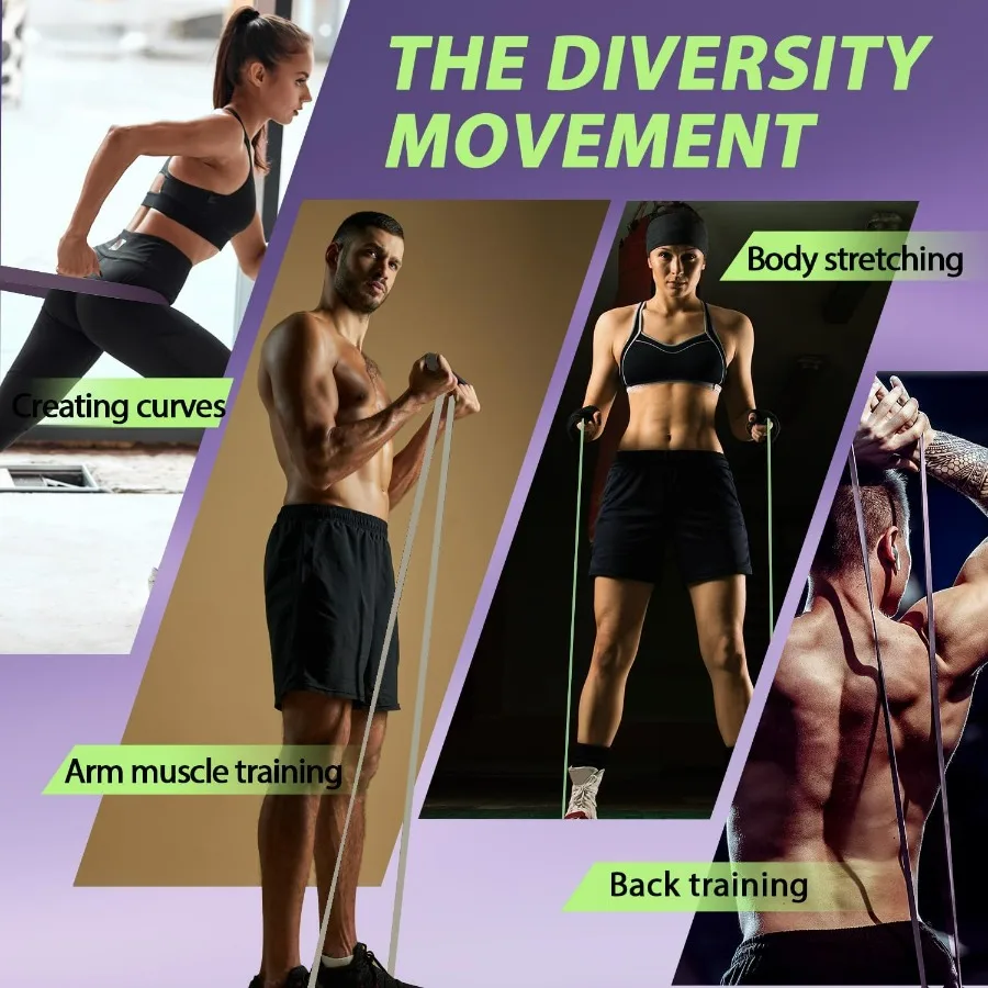 Resistance Bands, Exercise Bands with Handles,Pull Up Assist Bands - Band Set with Door Anchor - Bands for Working Out,Band for