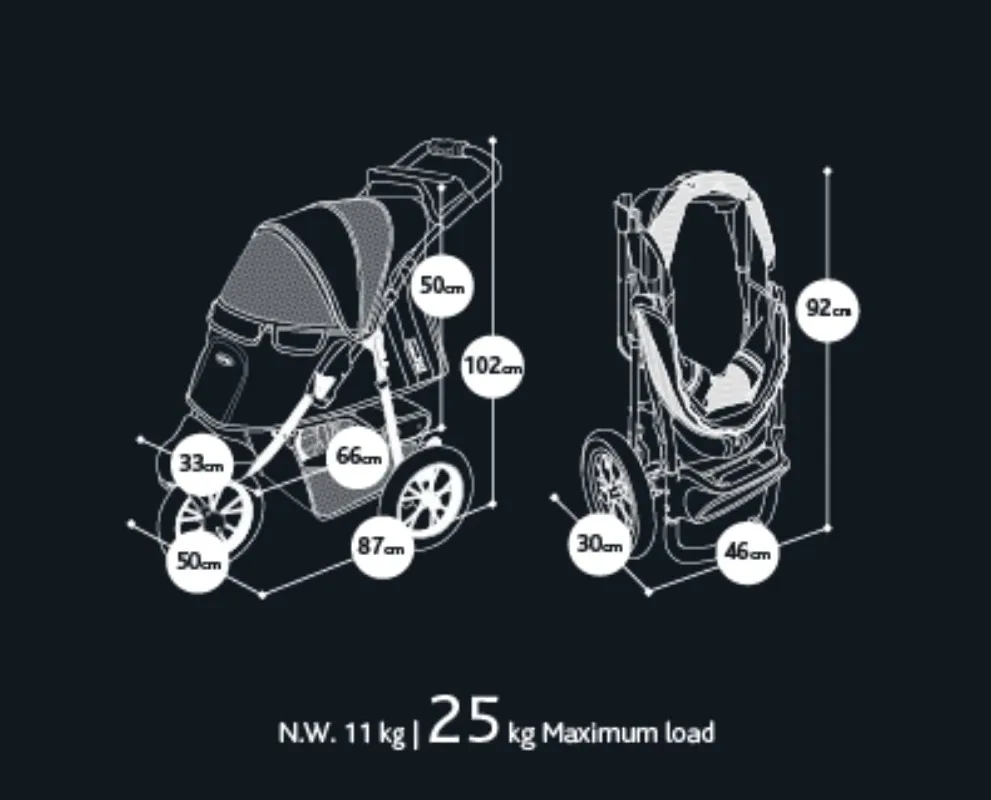 Dog Carrier Trolley Comfort EFA Buggy Foldable Pet Buggy Pushchair Pram For Dogs And Cats Rubber