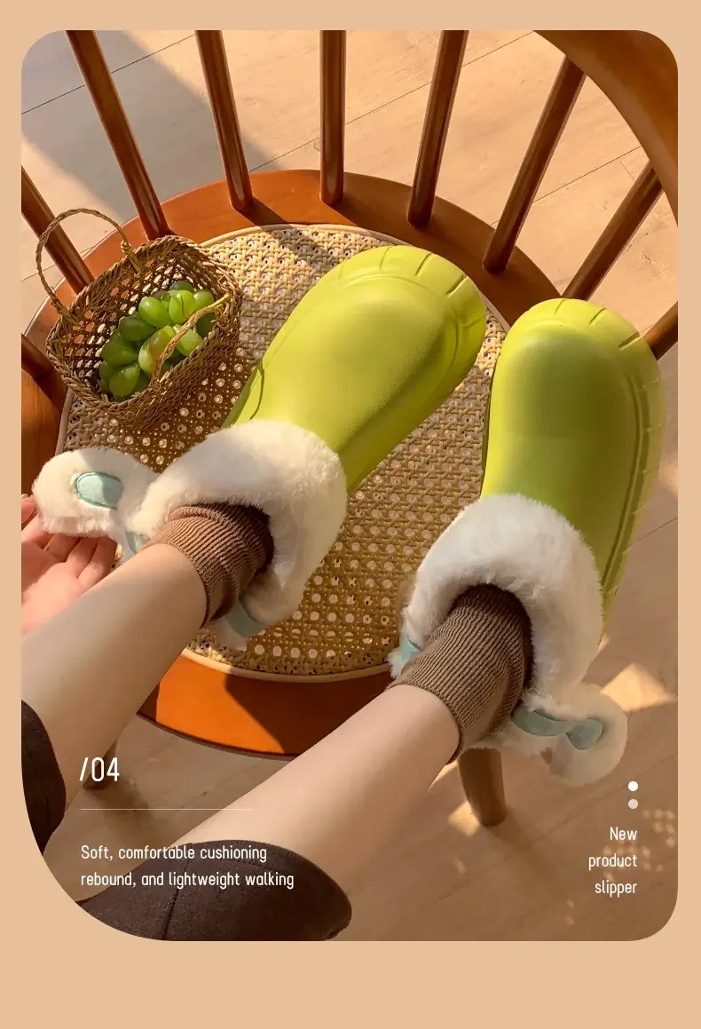 2023 Women's Winter New High Top Casual Boots Thick Bottom Non Slip Plush Warm Casual Cotton Boots Lovely Cartoon Snow Boots