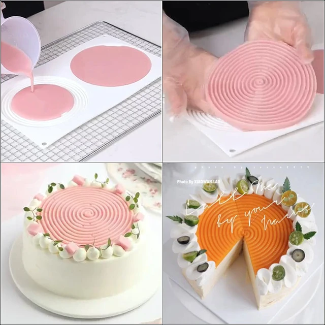 VIKROM 3D Maker Silicone Cake Molds - Round Silicone Molds for Nonstick  Round Mousse Cake Pan Cheesecake Baking Mold Circle Maker - Ice Cream Maker