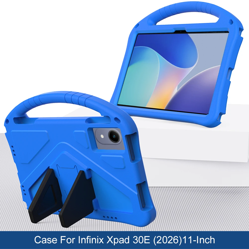 Kids Safety Portable EVA Foam Shockproof Tablet Protector with Rear Kickstand, 11