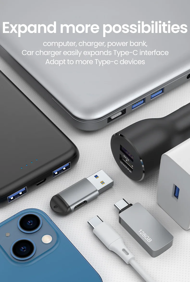 iphone to type c adapter USB Type C Adapter USB 3.0 Male to USB 3.1 USB C Female Type C Adapter for PC Laptop Samsung Huawei Earphone USB Converter iphone to type c converter