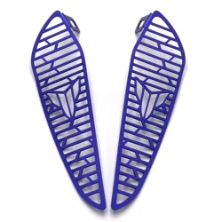Motorcycle Fuel Tank Air Intake Mesh Inlet Decoration Guard with Enhanced Aesthetic Design (MT25 Blue)