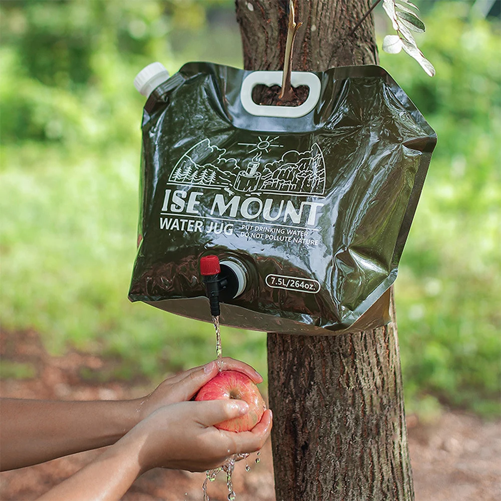 

Portable Water Bag Collapsible Food Grade PET Water Storage Container Jug with Spigot for Outdoor Camping Backpacking Travel