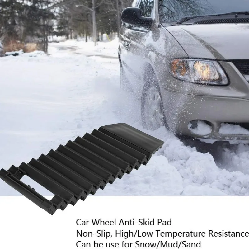 Car Wheel AntiSkid Pad,NonSlip Emergency Tire Traction Mat Plate for Snow Mud Ice Sand Universal,Portable Non-Slip & Sturdy