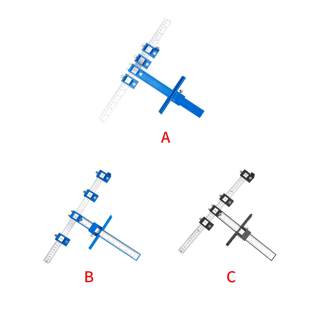 

Woodworking Punch Locator Cabinet Dowelling Drill Guide Measurement Drilling Ruler Regular Type