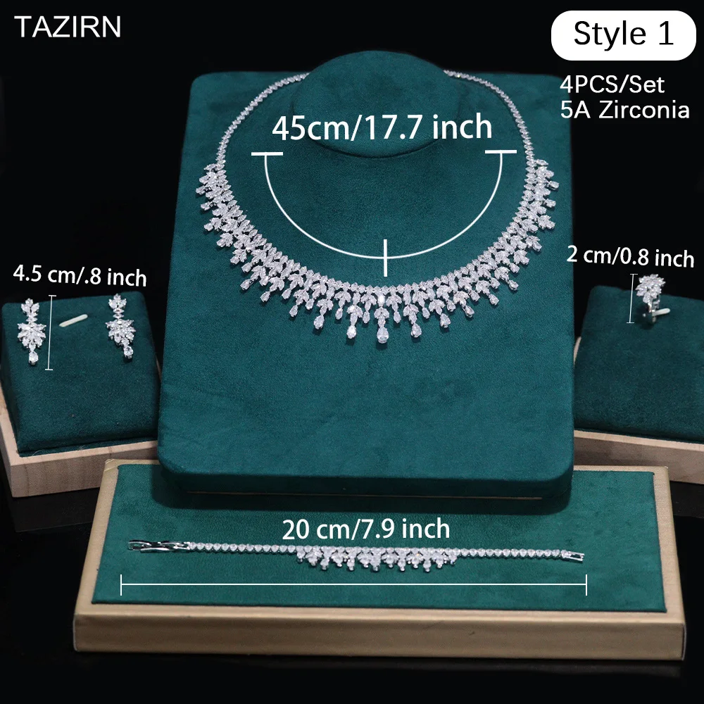 Tazern-طقم مجوهرات زركون للنساء ، أفريقي ، دبي ، ن...