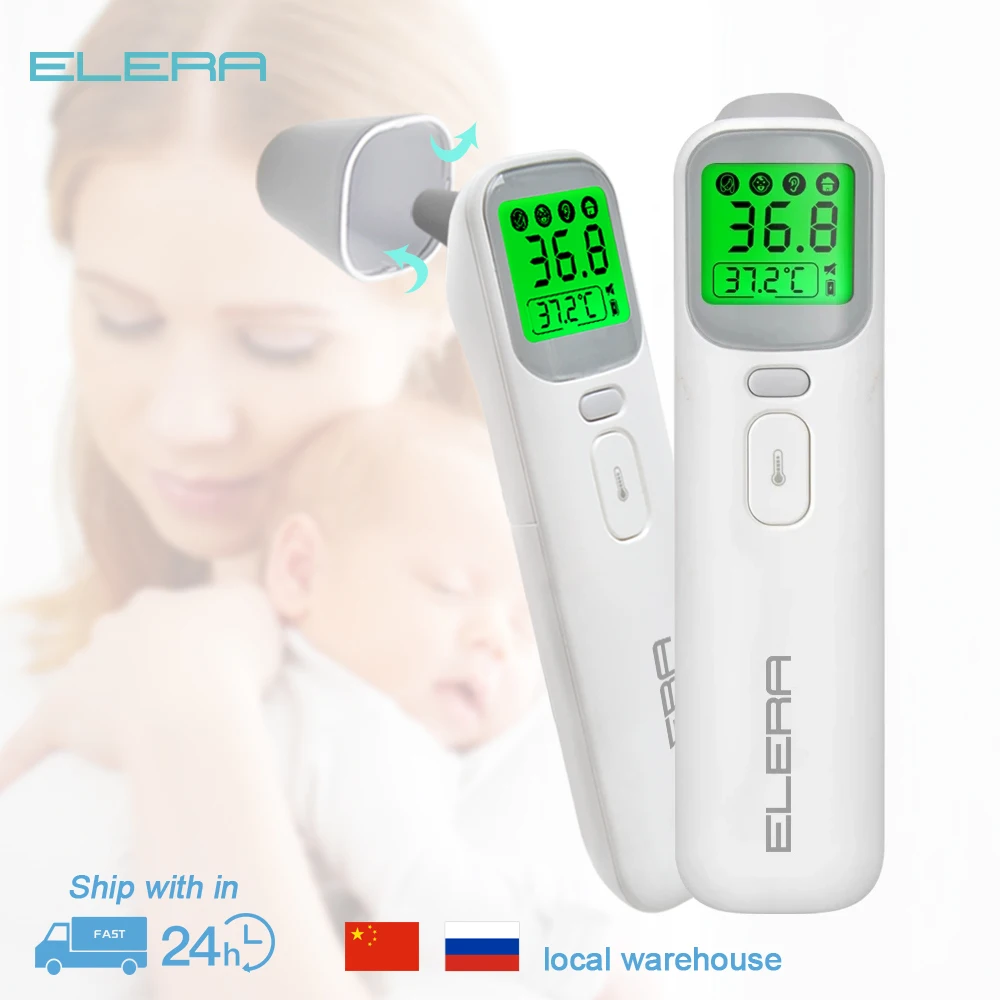 ELERA Infrared Digital Thermometer Forehead Ear Body Fever Termometre
