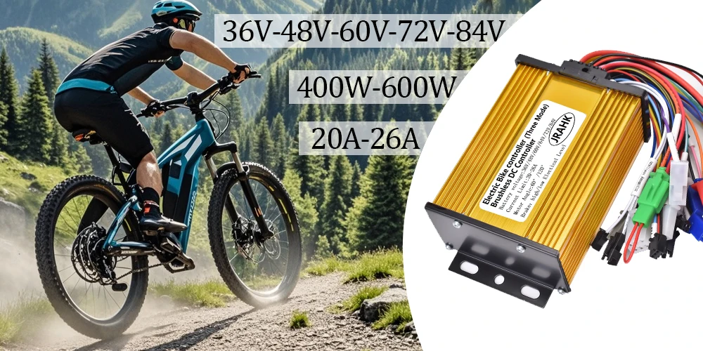 JRAHK 36V 48V 60V 64V 72V 84V E-bike Controller Roller 400W 500W 600W DC Bürstenlosen Motor Geschwindigkeit Teile Für Elektrische Fahrrad – Detail 2
