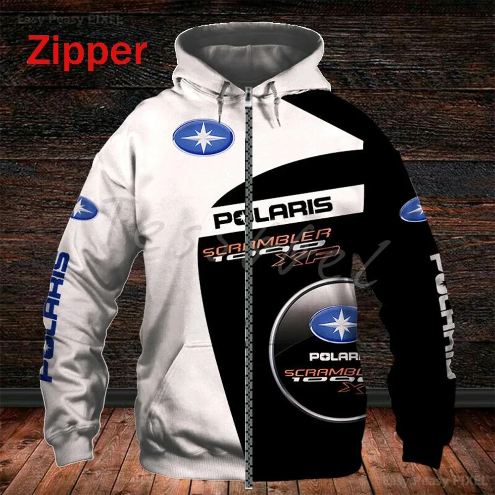 

2023 Polaris Racing Rzr Snowmobile Fashion Casual Zip Hoodie Top Hot Sale Men's and Women's Spring and Autumn Hooded Jacket