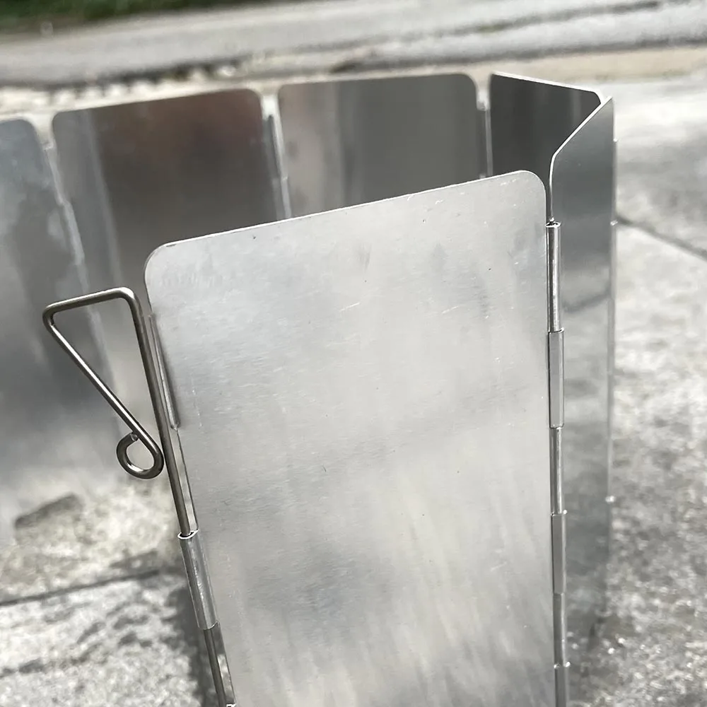 9 Plates Foldable Gas Stove Windshield Outdoor Camping Cooking Burner Windproof Screen Aluminium Alloy camping stove