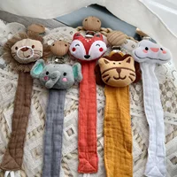 Nouveau bébé attache-sucette chaîne porte-factice pour pince à mamelon nouveau-né dessin animé animaux chaînes de mamelon anniversaire douche cadeau pour 4
