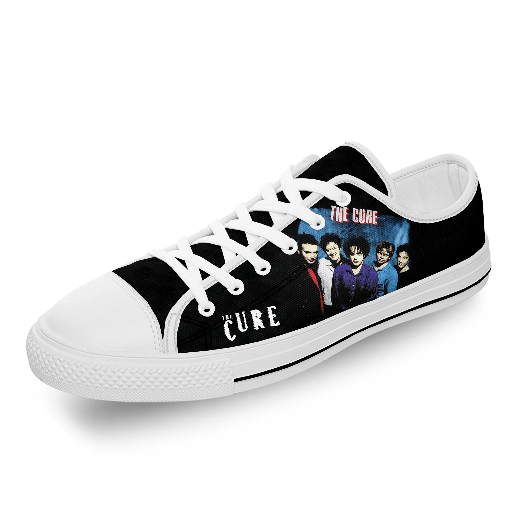 

Cure Rock Band The Robert Smith White Cloth Fashion 3D Print Low Top Canvas Shoes Men Women Lightweight Breathable Sneakers