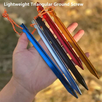 5PCS Heavy Duty 18cm Aluminum Alloy Tent Pegs Ultralight Ground Nails Camping Tarp Outdoor Accessories ZPPJ01 1