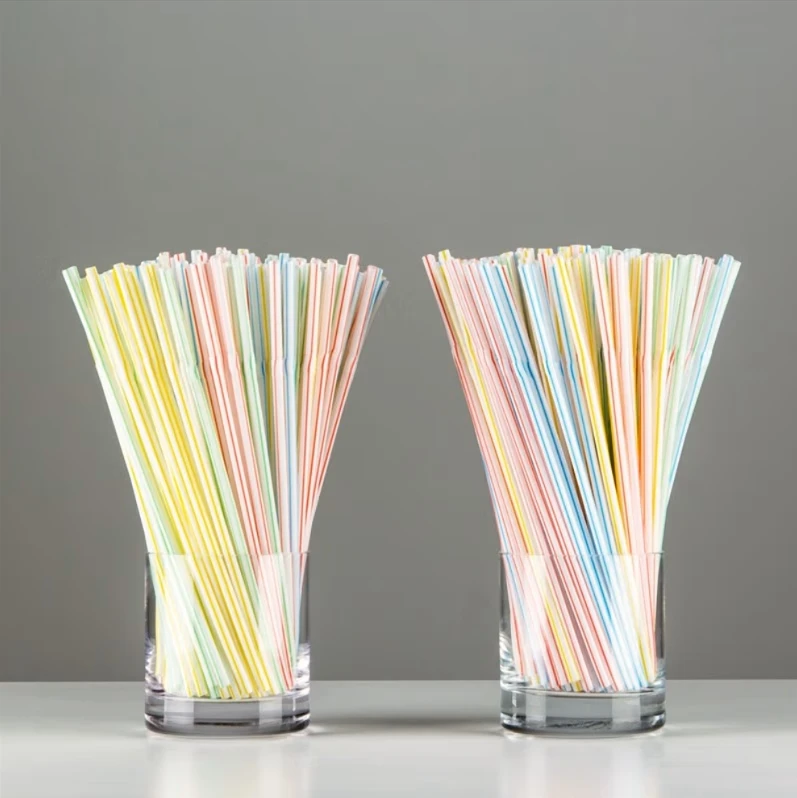 Fluorescent Bendable Drinking Straws Black Birthday Beverage Straws Wedding Decor Mixed Colors Party Supplies disposable plastic straws disposable paper straws