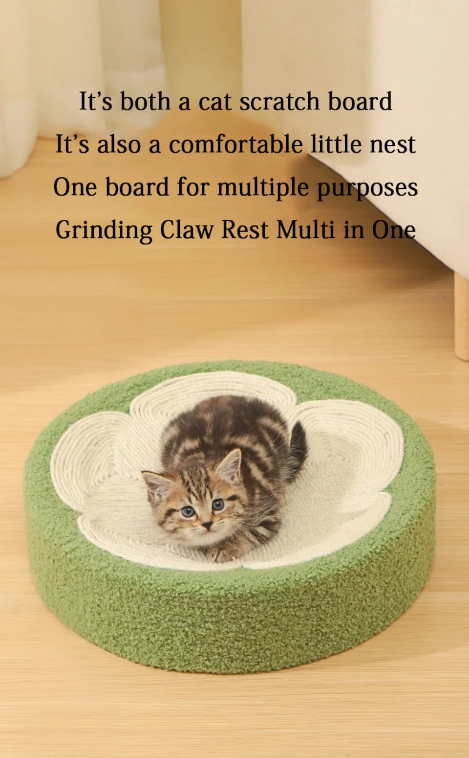 Title 10, Sisal Cat Scratching Board 2 In 1 Cute House Pe...