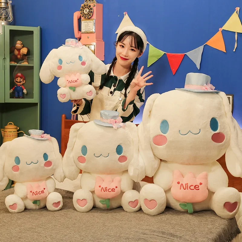 туфли honey girl Anime Cinnamoroll Plush Doll Dog Sanrio Cartoon Plush Doll Children's Large Accompanied By Honey Girl Gift Cinnamoroll Toy