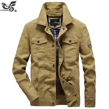 남성용 면 경량 재킷, 육군 군사 골프 봄버 재킷, 캐주얼 필드 코트, 바람막이, 플러스 사이즈, 7XL, 8XL, 가을, 겨울