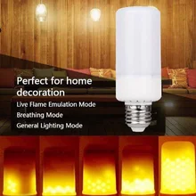 

E27 Flame Bulb Fire 4 Mode Creative Corn Lamp Decoration Lights Flickering LED Dynamic Flame Effect Light For Home Bar Lighting