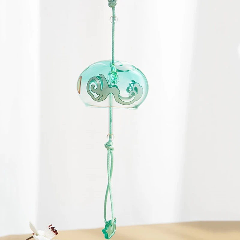 Anime Slime Borosilicate Glass Chimes Pendants New Year Gifts Hanging Decor Wind Chimes Japanese Wind Bells