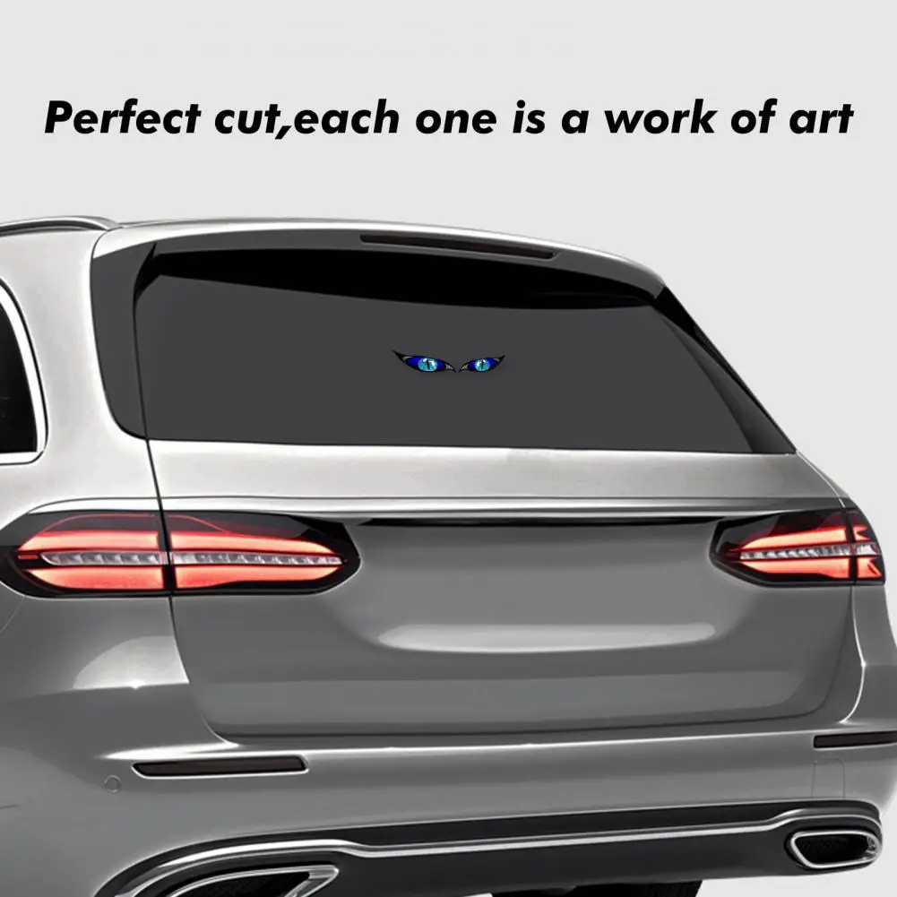 

2Pcs Unique Reflective Sun-proof Car Sticker Yellow Evil Eyes Decal for Truck Car Body Sticker Car Funny Sticker