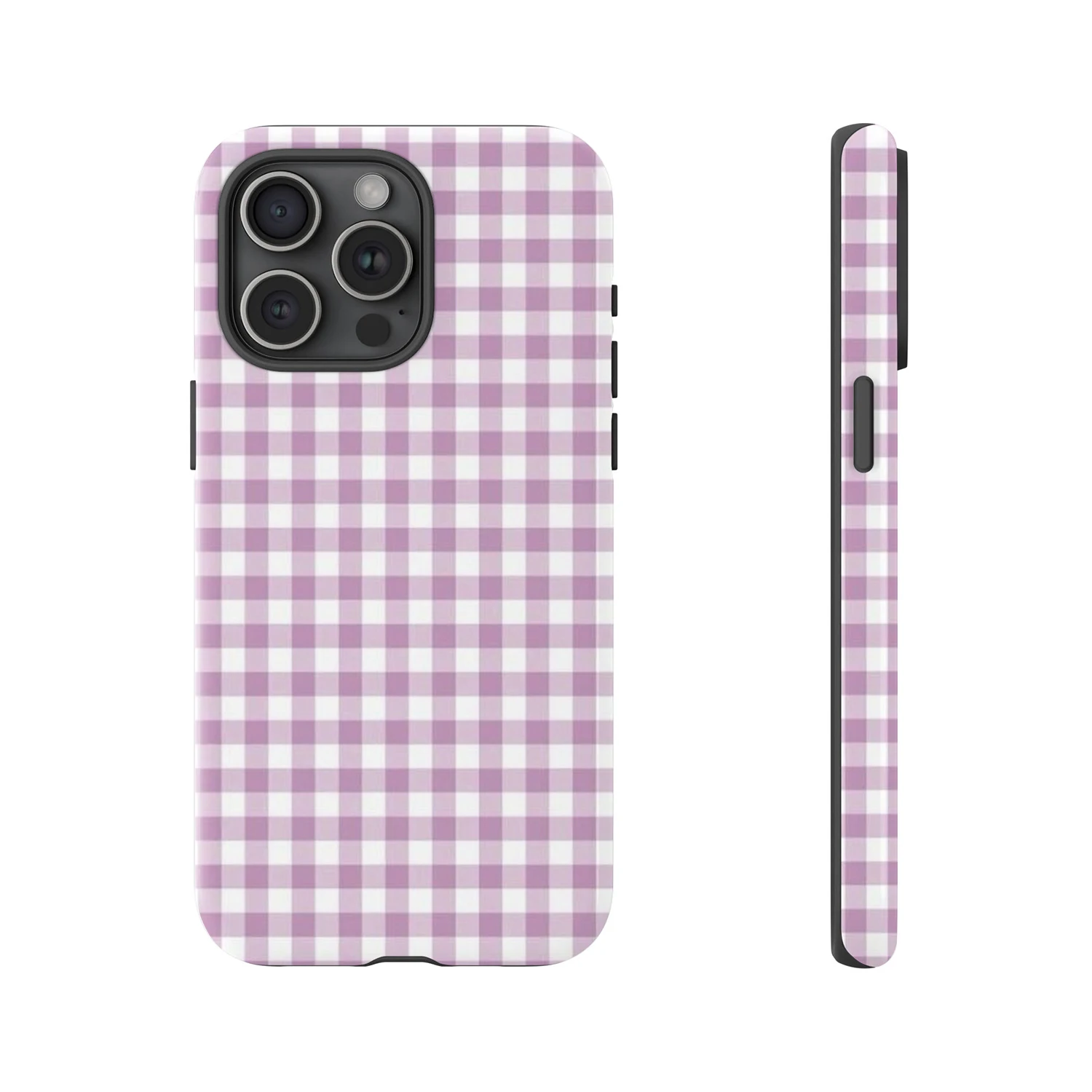 Retro Red Gingham Luxury Double-Layer Phone Case