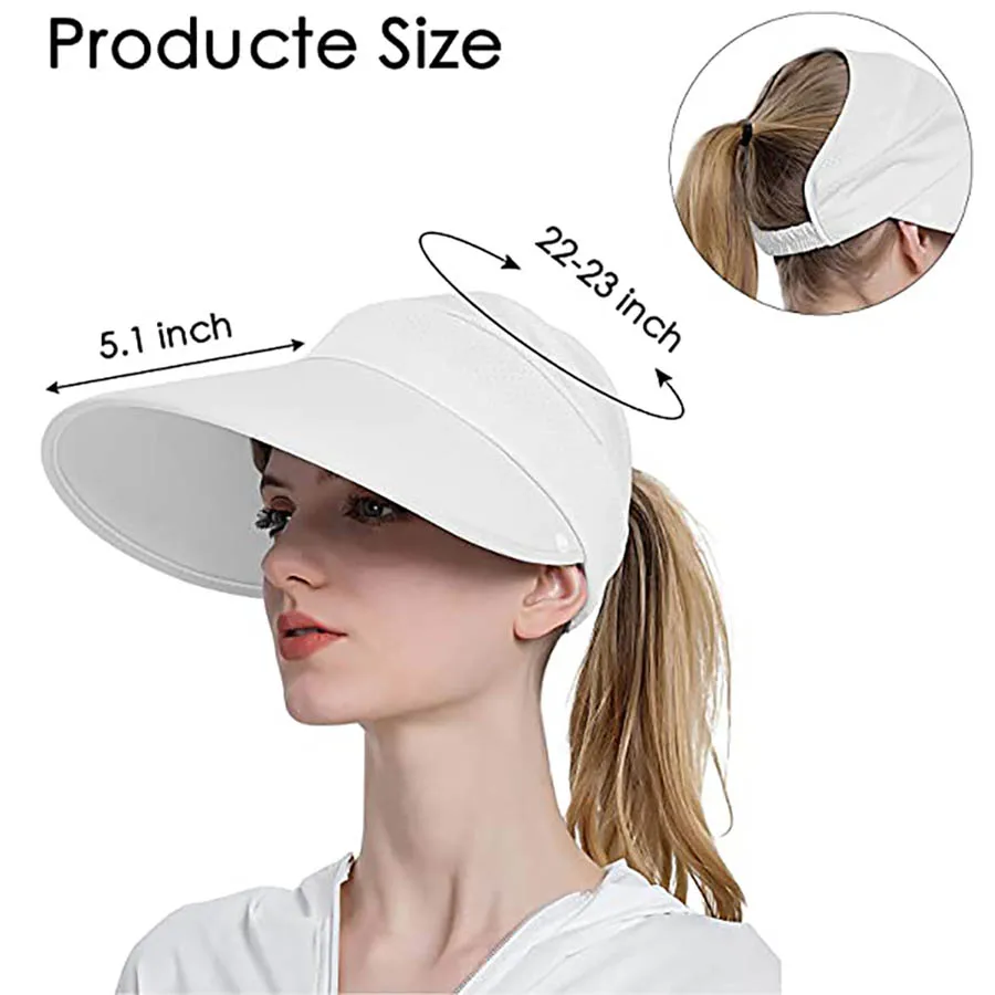 Sun Hats for Women Wide Brim UV Protection Visor UPF 50+ Fishing