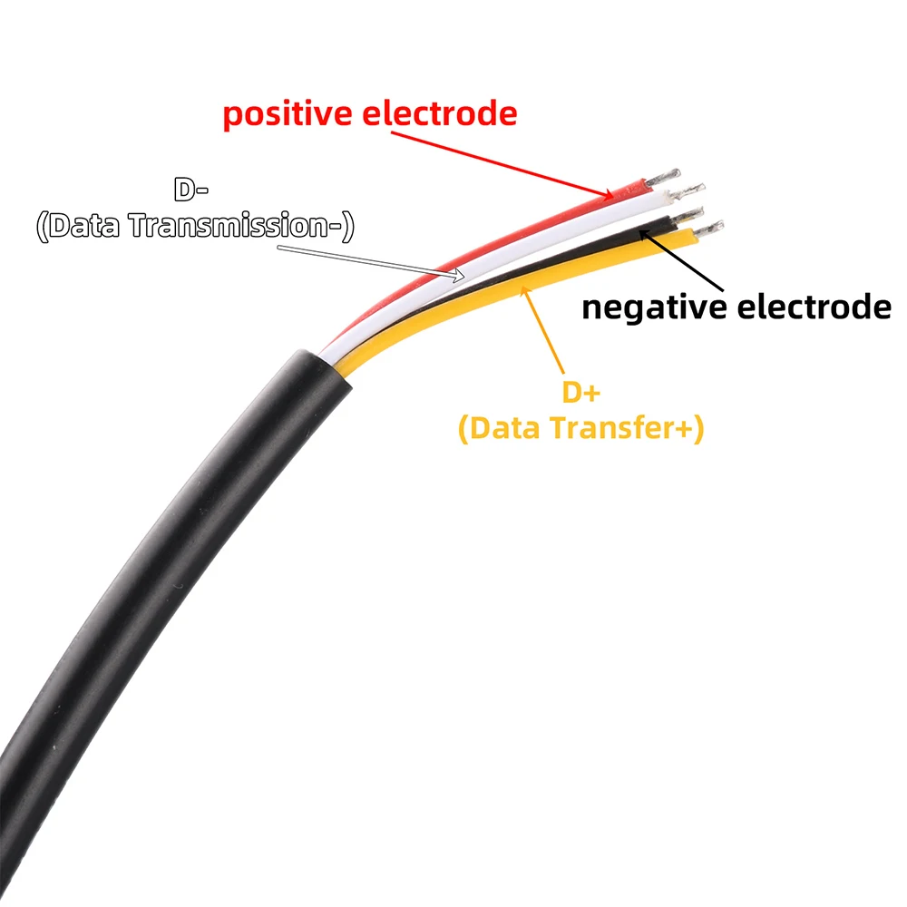 USB 여성용 포트 편리한 장착형 나사식 USB 2.0 전원 잭 2핀 4핀 충전 커넥터(케이블 포함) USB 충전기 소켓